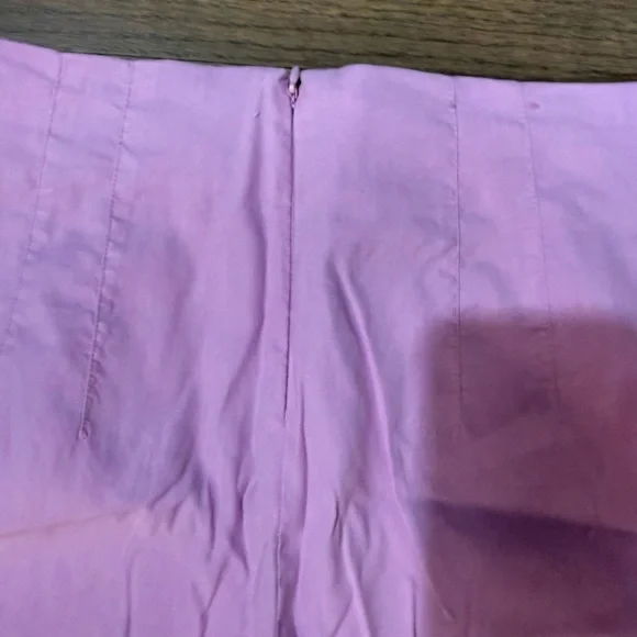 Anthropologie Maeve The Colette Magic Fabric Ruffle-Hem Crop Pants-Lilac Pink-29 - Picture 7 of 12